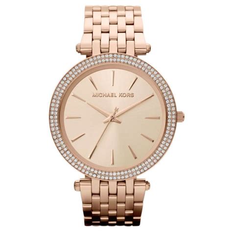 Michael Kors Darci Rose Gold Plated Steel Luxury Watch 